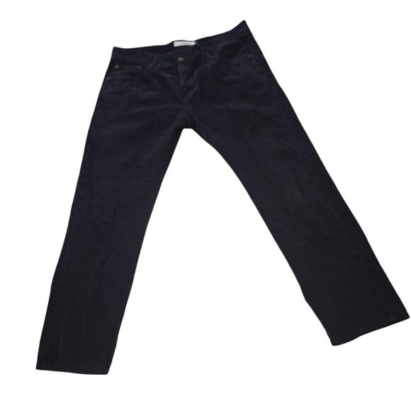 Peter Manning NYC Corduroy Chino Pants Navy Tapered USA Made Preppy 36x28 - Picture 3 of 12